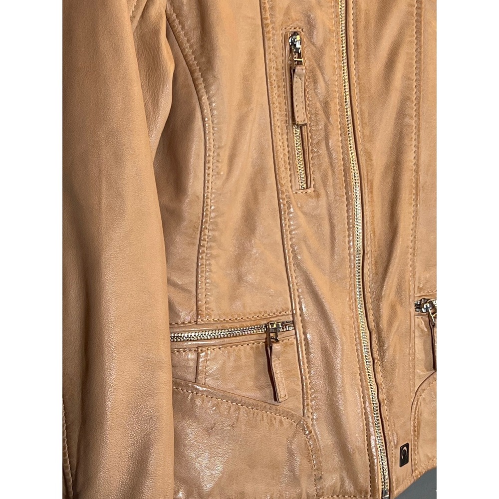 Oakwood Genuine Lambskin Leather Jacket Small Classic Moto Biker Bomber Luxury - Picture 5 of 13